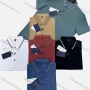 Wholesale Men's Casual Plain Striped Trim Short Sleeve Polo Shirt 8822# preview