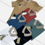 Wholesale Men's Casual Plain Contrast Short Sleeve Polo Shirt K1# preview