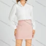 Wholesale Women's Casual High Waist Plain Print Slim Fit Mini Length Skirts 856# preview