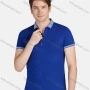 Wholesale Men's Casual Plain Greek Key Quarter Zip Short Sleeve Polo Shirts preview