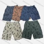 Wholesale Men's Casual Allover Print Multiple Pockets Drawstring Elastic Waist Shorts 29201# preview