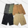 Wholesale Men's Casual Plain Multiple Pockets Drawstring Zip Decor Elastic Waist Shorts 29401# preview
