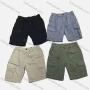 Wholesale Men's Casual Plain Drawstring Zip Decor Multiple Pockets Elastic Waist Shorts L6201# preview