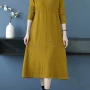 Wholesale Women's Casual Plain Mock Neck Long Sleeve Midi Sweater Dress preview