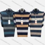 Wholesale Men's Casual Striped Colorblock Patch Pocket Long Sleeve Polo Shirt 8880# preview