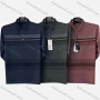 Wholesale Men's Casual Striped Patch Pocket Long Sleeve Polo Shirt 8952# preview