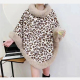 Women's Fashion Causal Fuzzy Collar Thermal Leopard Cape White Clothing Wholesale Market -LIUHUA