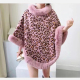 Women's Fashion Causal Fuzzy Collar Thermal Leopard Cape Pink Clothing Wholesale Market -LIUHUA