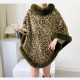 Women's Fashion Causal Fuzzy Collar Thermal Leopard Cape Green Clothing Wholesale Market -LIUHUA