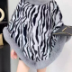 Women's Fashion Causal Fuzzy Collar Thermal Zebra Stripe Cape Gray Clothing Wholesale Market -LIUHUA