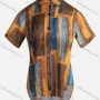 Wholesale Women's Vintage Short Sleeve Colorblock Button Down Shirt 23056# preview