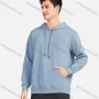 Wholesale Men's Casual Plain Long Sleeve Drawstring Hoodie With Kangaroo Pocket LF30# preview