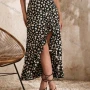 Wholesale Women's Casual Elastic Waist Split Thigh Midi Floral Skirt preview