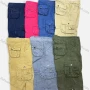 Wholesale Men's Casual Plain Multiple Pockets Elastic Waist Cargo Shorts 6603# preview