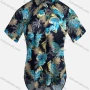 Wholesale Women's Vintage Short Sleeve Botanical Pattern Collared Button Down Shirt 23051# preview