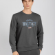 Men's Casual Crew Neck Long Sleeve Letter Sweatshirt 8218# Deep Gray Clothing Wholesale Market -LIUHUA