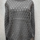 Women's Casual Crew Neck Long Sleeve Mesh Plain Knit Sweater 60460# 501# Clothing Wholesale Market -LIUHUA