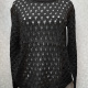 Women's Casual Crew Neck Long Sleeve Mesh Plain Knit Sweater 60460# 506# Clothing Wholesale Market -LIUHUA