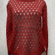 Women's Casual Crew Neck Long Sleeve Mesh Plain Knit Sweater 60460# 517# Clothing Wholesale Market -LIUHUA