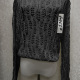 Women's Casual Bateau Neck Long Sleeve Mesh Plain Knit Sweater 60465# 506# Clothing Wholesale Market -LIUHUA
