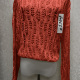 Women's Casual Bateau Neck Long Sleeve Mesh Plain Knit Sweater 60465# 520# Clothing Wholesale Market -LIUHUA