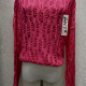 Women's Casual Bateau Neck Long Sleeve Mesh Plain Knit Sweater 60465# 522# Clothing Wholesale Market -LIUHUA