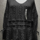 Women's Casual V Neck Long Sleeve Mesh Drawstring Asymmetrical Hem Plain Knit Sweater 60477# 506# Clothing Wholesale Market -LIUHUA