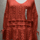 Women's Casual V Neck Long Sleeve Mesh Drawstring Asymmetrical Hem Plain Knit Sweater 60477# 520# Clothing Wholesale Market -LIUHUA