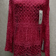 Women's Casual Bateau Neck Long Sleeve Mesh Plain Knit Sweater 60494# 522# Clothing Wholesale Market -LIUHUA
