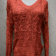 Women's Casual V Neck Long Sleeve Plain Knit Sweater 60702# 502# Clothing Wholesale Market -LIUHUA