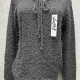 Women's Casual Tie Neck Long Sleeve Ripped Plain Knit Sweater 60858# 503# Clothing Wholesale Market -LIUHUA