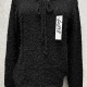 Women's Casual Tie Neck Long Sleeve Ripped Plain Knit Sweater 60858# 509# Clothing Wholesale Market -LIUHUA