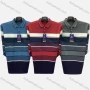 Wholesale Men's Casual Striped Colorblock Patch Pocket Long Sleeve Polo Shirt 5322# preview