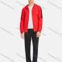 Wholesale Men's Athletic Workout Zip Drawstring Long Sleeve Zipper Pockets Hoodie & Ankle Length Jogger 2 Piece Sports Set preview