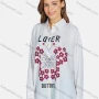 Wholesale Women's Casual Collared Button Down Long Sleeve Floral Letter Shirt preview