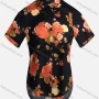 Wholesale Women's Vintage Short Sleeve Floral Pattern Collared Button Down Shirt 23058# preview