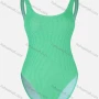 Wholesale Women's Sexy Plain Slim Fit Ribbed High Waist Backless One Piece Swimsuit preview