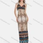 Wholesale Women's Casual Folk Art High Waist Embroidered Maxi Tank Dress preview