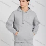 Wholesale Men's Casual Plain Long Sleeve Drawstring Pullover Hoodie With Kangaroo Pocket 681# preview