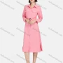 Wholesale Women's Business Casual Long Sleeve Knee Length Plain Shirt Dress With Belt preview