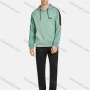 Wholesale Men's Athletic Workout Drawstring Long Sleeve Kangaroo Pocket Hoodie & Ankle Length Jogger 2 Piece Sports Set preview
