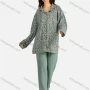 Wholesale Women's Collared Allover Floral Print Long Sleeve Lounge Pajama 2 Piece Set preview