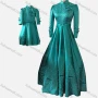 Wholesale Women's & Girl's Elegant Stand Collar Plain Butterfly Pearl Decor Ruched 2 Pieces Dress preview