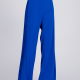 Women's Casual Fashionable High Waist Plain Pleated Wide Leg Pants LL-33030# Blue Clothing Wholesale Market -LIUHUA