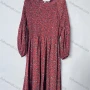 Wholesale Women's Casual Crew Neck Long Sleeve Shirred Floral Dress TB277284# preview