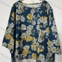 Wholesale Women's Casual Crew Neck 3/4 Sleeve Floral Blouse 002# preview