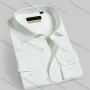 Wholesale Men's Casual Plain Long Sleeve Shirts 1906-off white# preview
