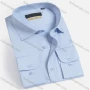 Wholesale Men's Casual Plain Long Sleeve Shirts 2102-16# preview