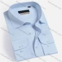 Wholesale Men's Casual Plain Long Sleeve Button Down Collared Shirts HT2225-3# preview