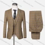 Wholesale Men's Formal Lapel One Button Plaid Blazer & Waistcoat & Pants 3-piece Suit Set preview